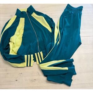 Tek Gear women's teal yellow track suit jacket and pants women's medium